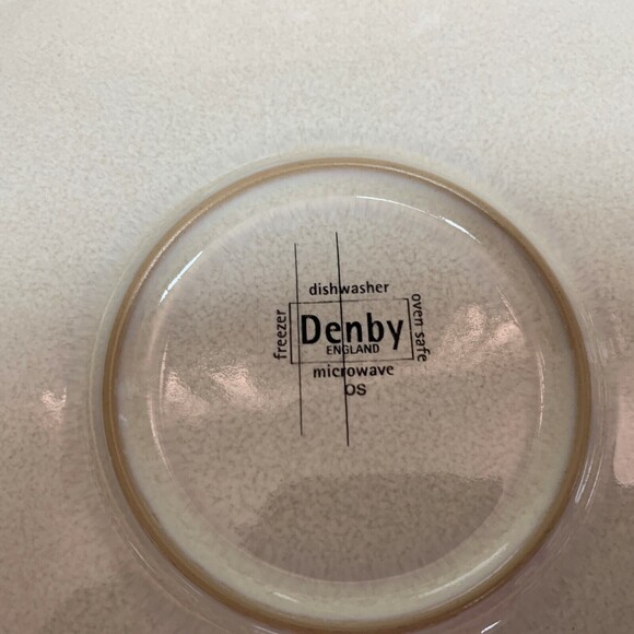Denby Langley Dinner Plates England Beige 11" Oven Freezer Safe Lot of 2 - Picture 6 of 6